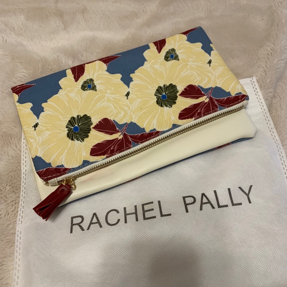 Rachel Pally reversible clutch floral and cream new with dust bag included